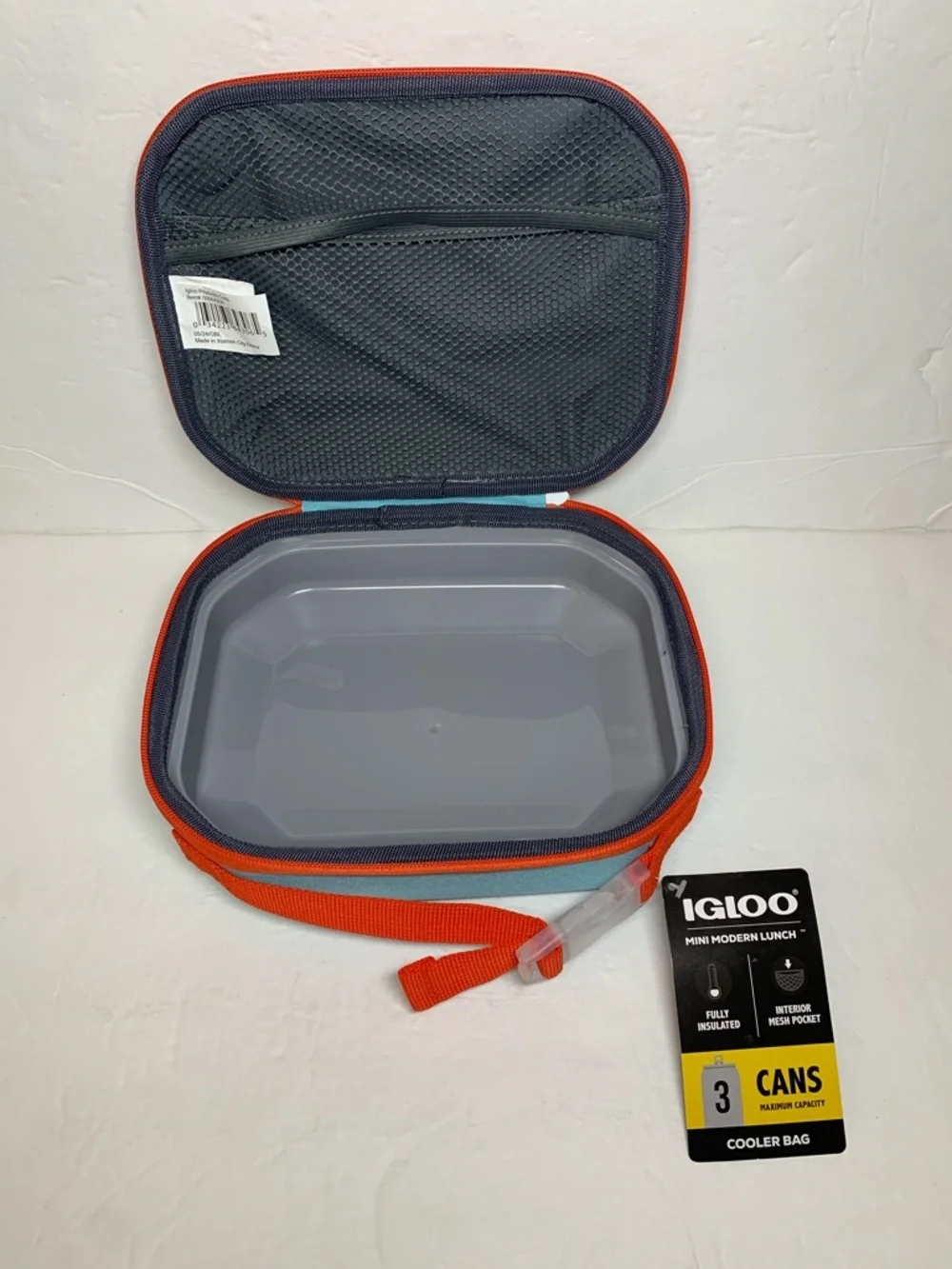 Igloo Hard Liner Storage Lunchbox Bag  6 Cans Checker Blue NWT